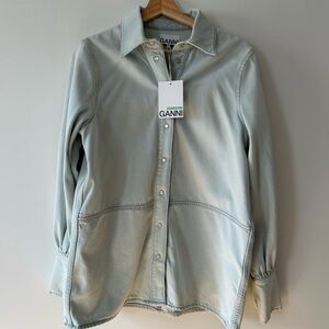 Ganni Future Denim Shirt, size 36